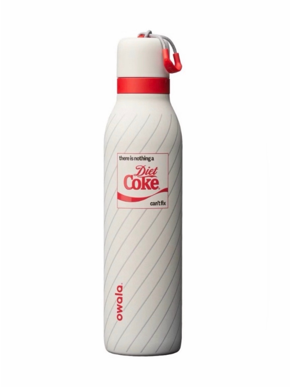 Owala x Diet Coke collab White & Red Insulated water Bottle tumbler NWT